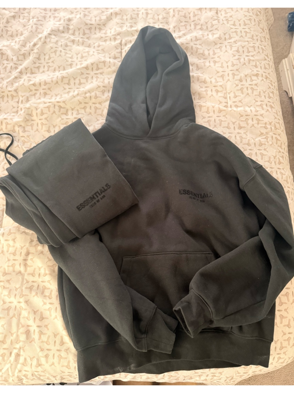 Black Essential Hoodie and Sweats